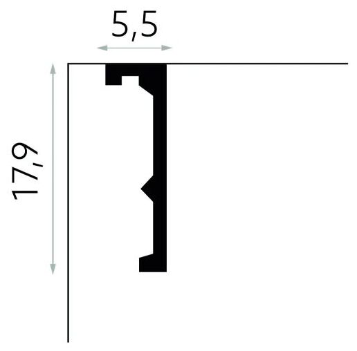 mardom ql056 listwa karniszowa wodoodporna 240x17.9x5.5 - zdjęcie nr: 2
