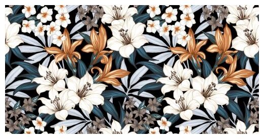 Płytka Tropic MIX gres lappato 60x120 z wzorem kwiatowym w neutralno-ciepłych kolorach