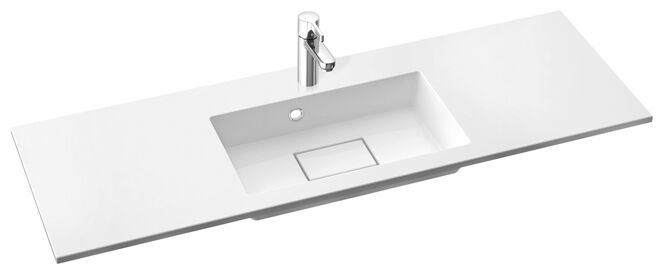 marmorin lira 120 umywalka meblowa / wpuszczana w blat biała 120.2x39x11.7 