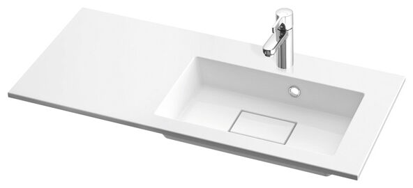 marmorin lira 90 p umywalka meblowa / wpuszczana w blat prawa biała 90.2x39x11.7 
