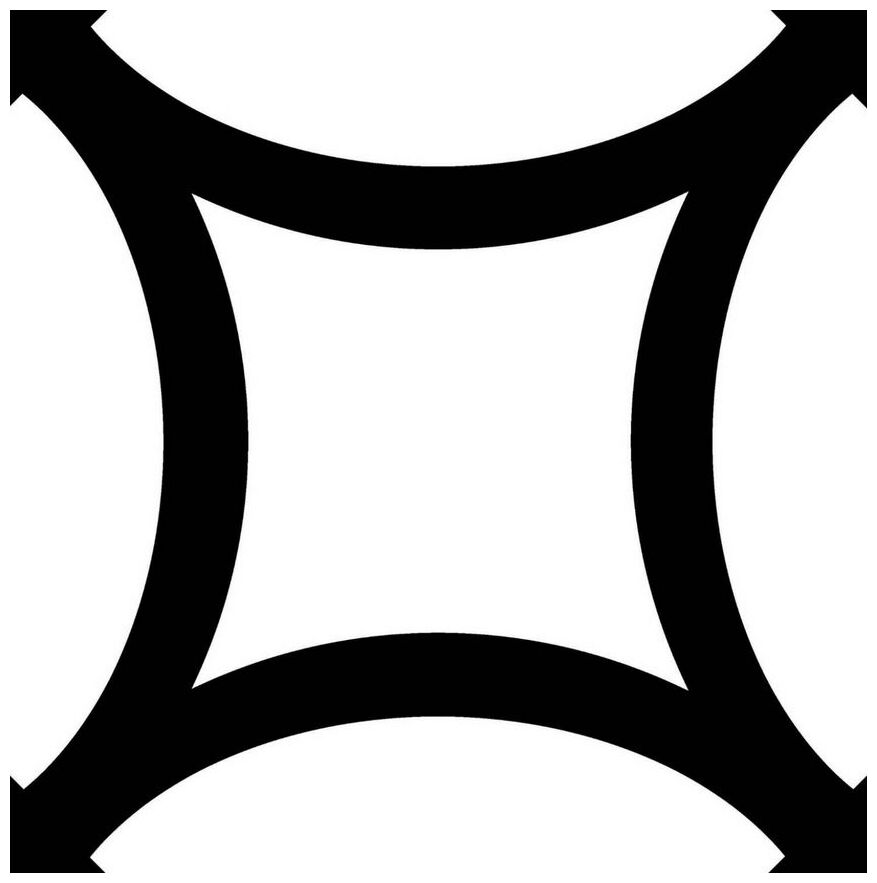 Mayolica District Figure Black gres 20x20 - gres hiszpański w stylu vintage kuchenny i łazienkowy