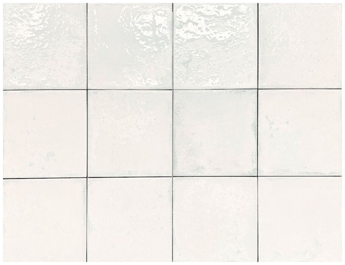 Mayolica Era White gres 12x12 - mały błyszczący gres hiszpański