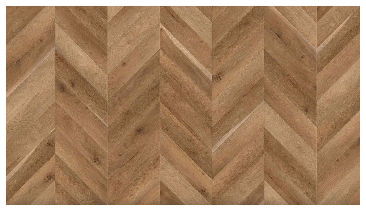 Panel winylowy Solen na Klej Mg-004-Ch Chevron w kolorze średniego dębu z jodełkowym wzorem