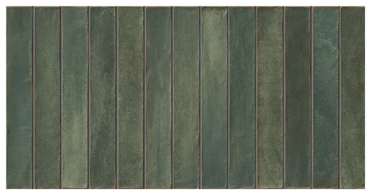Mykonos Easy Long Green mat (PRC) gres 32x62.5 - matowy gres do kuchni i łazienki
