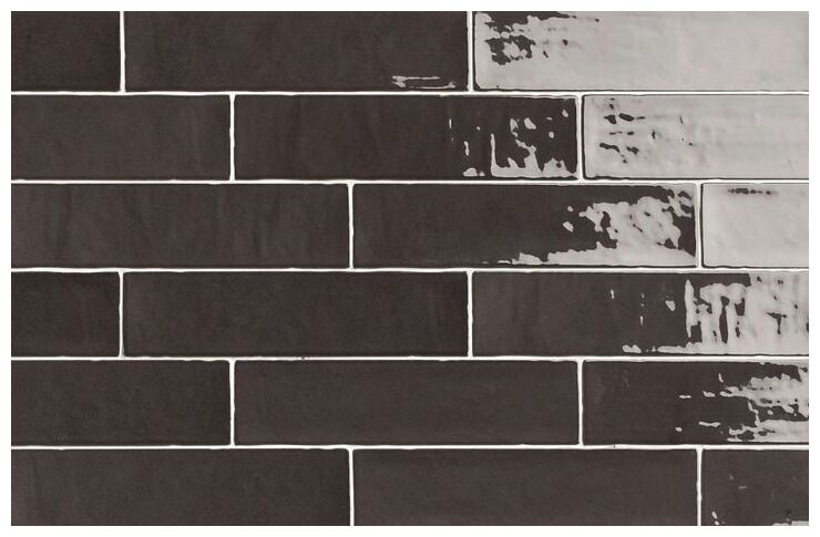 natucer zellige black płytka ścienna 6.2x25 
