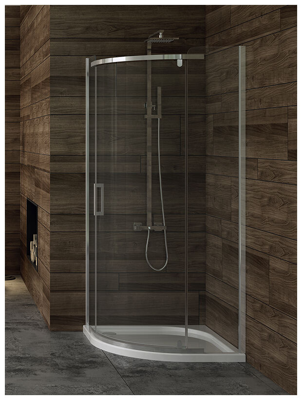 new trendy new komfort kabina półokrągła r55 szkło czyste 6mm 80x80x195 (k-0434) 