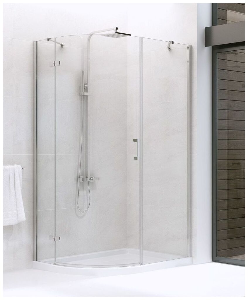 new trendy new merana kabina asymetryczna prawa. szkło czyste 6mm 120x85x195 (k-0336) - zdjęcie główne