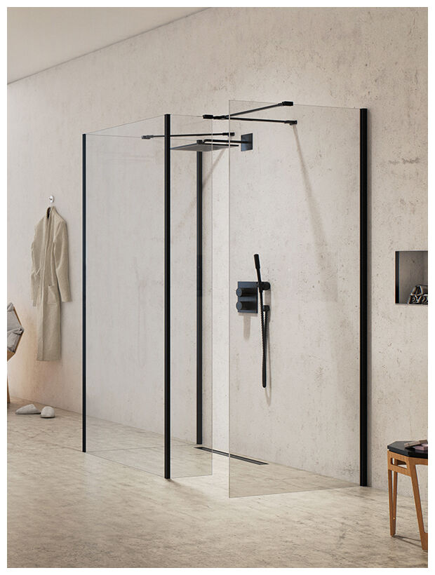 new trendy new modus black kabina walk-in. szkło czyste 8mm 80x200 (exk-0099) 