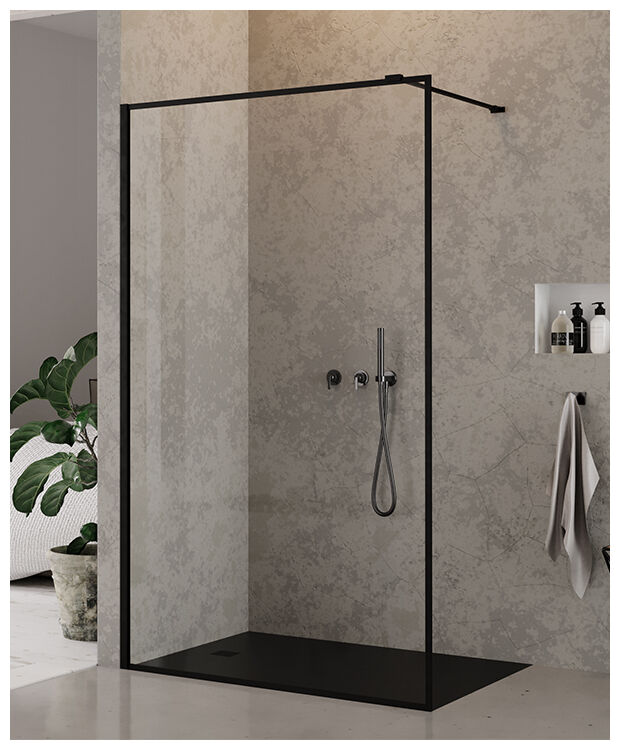 new trendy new modus black kabina walk-in. szkło czyste 8mm 90x200 (exk-0106) 