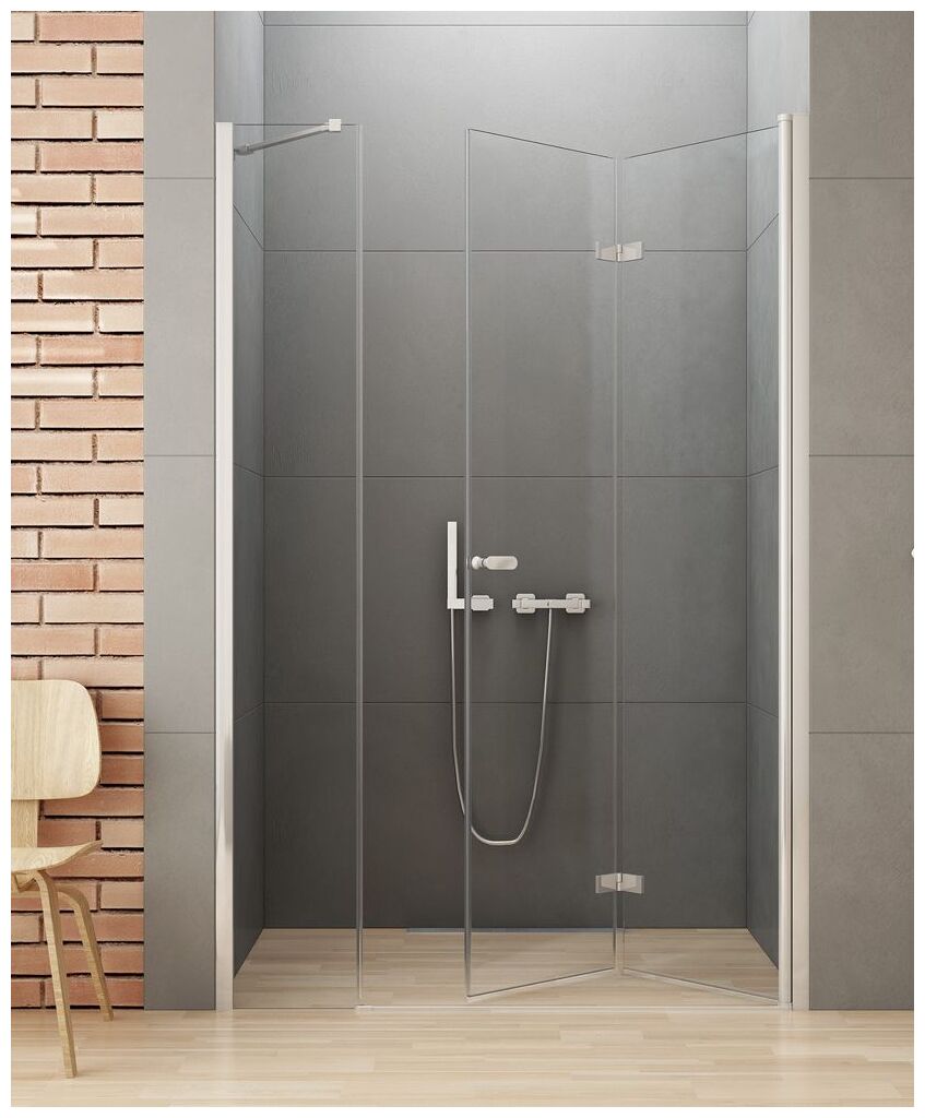 new trendy new soleo drzwi prysznicowe wnękowe prawe. szkło czyste 6mm 110x195 (d-0152a/d-0094b) 