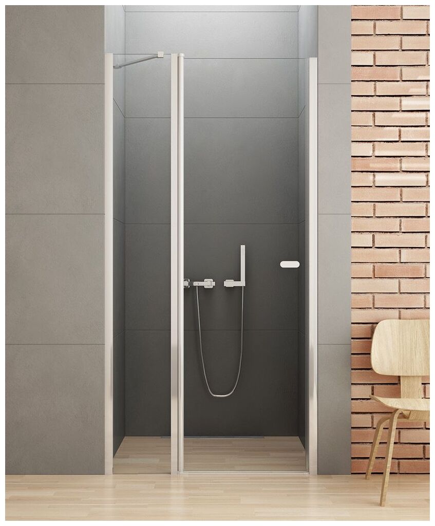 new trendy new soleo drzwi prysznicowe wnękowe. wspornik skośny. szkło czyste 6mm 110x195 (d-0157a) - zdjęcie główne