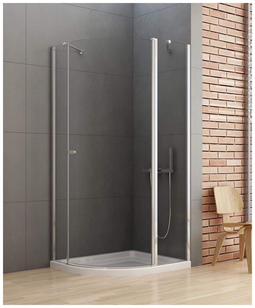 new trendy new soleo kabina asymetryczna. szkło czyste 6mm 100x80x195 (k-0421) 