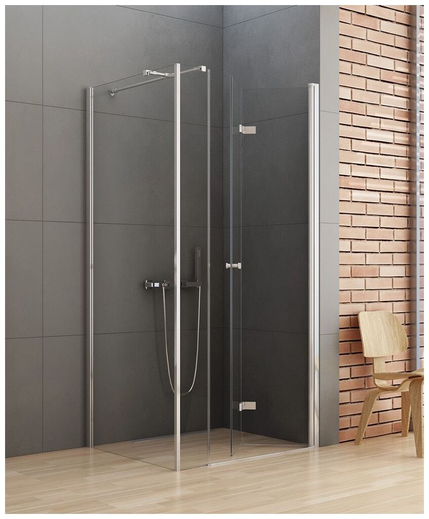 new trendy new soleo kabina prostokątna prawa. szkło czyste 6mm 100x80x195 (k-0377) - zdjęcie główne