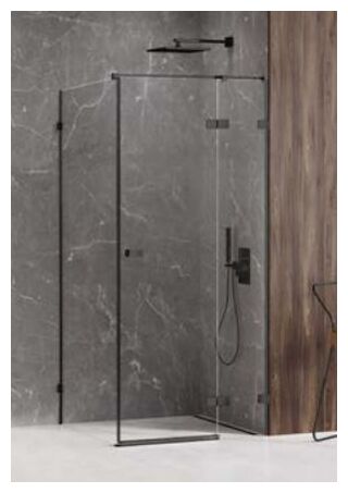 new trendy avexa black kabina prostokątna drzwi prawe. szkło czyste 6mm 80x70x200 (exk-1561) 