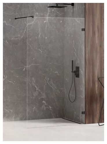new trendy avexa black kabina walk-in. szkło czyste 8mm 110x200 (exk-1808) 
