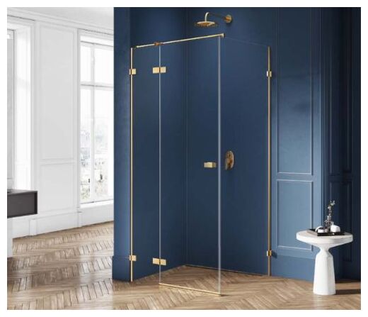 new trendy avexa gold kabina kwadratowa drzwi lewe. szkło czyste 6mm 120x120x200 (exk-1774) 