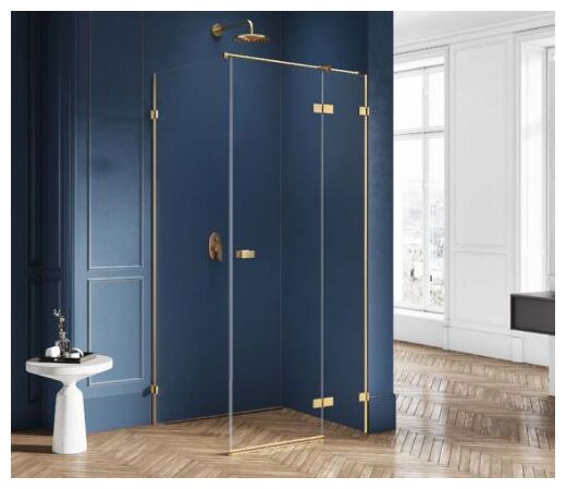 new trendy avexa gold kabina prostokątna drzwi prawe. szkło czyste 6mm 100x110x200 (exk-1761) 