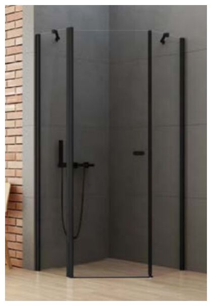 new trendy new soleo black kabina pięciokątna szkło czyste 6mm 90x90x195 (k-0613) - zdjęcie główne