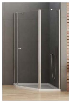 new trendy new soleo kabina pięciokątna asymetryczna. szkło czyste 6mm 100x80x195 (k-0608) - zdjęcie główne