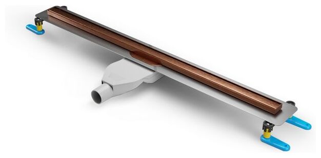 new trendy odwodnienie liniowe visio slim copper 100 z rusztem szczotkowanym w kolorze miedzianym (ol-0100) 