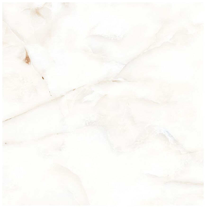 Onyx Blanco gres mat rektyfikowany 120120 o jasnej kremowo-białej bazie z beżowymi żyłkami