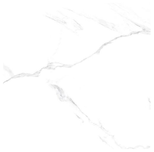 Białe płytki Carrara Blanco 80x80 z delikatnymi żyłkami naśladującymi marmur