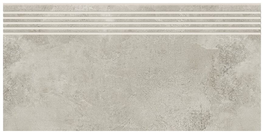 opoczno quenos light grey stopnica 29.8x59.8 - zdjęcie główne