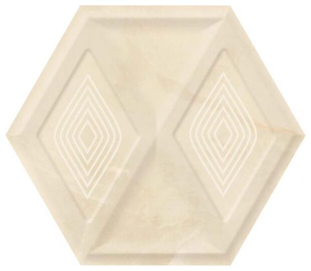 paradyż illusion beige heksagon struktura płytka ścienna 17.1x19.8 - zdjęcie główne