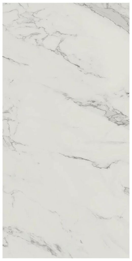 Carrastone White gres mat rektyfikowany z wzorem marmuru z szarymi żyłkami na jasnym tle - zdjęcie nr: 3