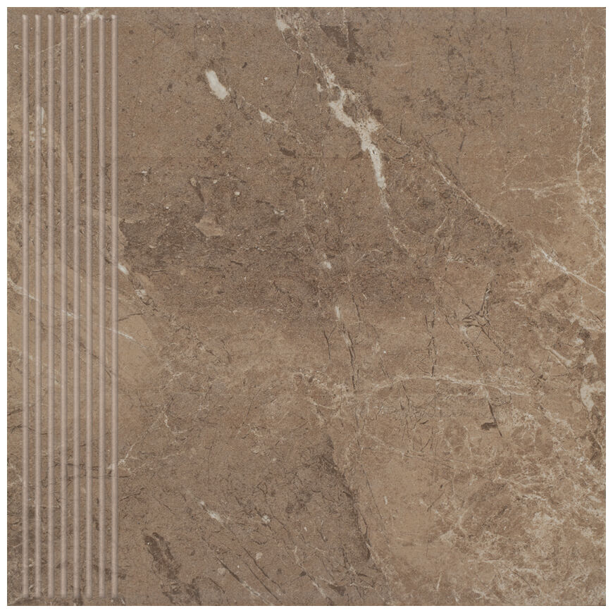 paradyż track brown mat stopnica prosta 30x30 - zdjęcie główne