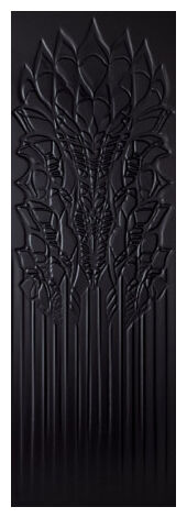 paradyż cold crown black struktura płytka ścienna 39.8x119.8 - zdjęcie główne