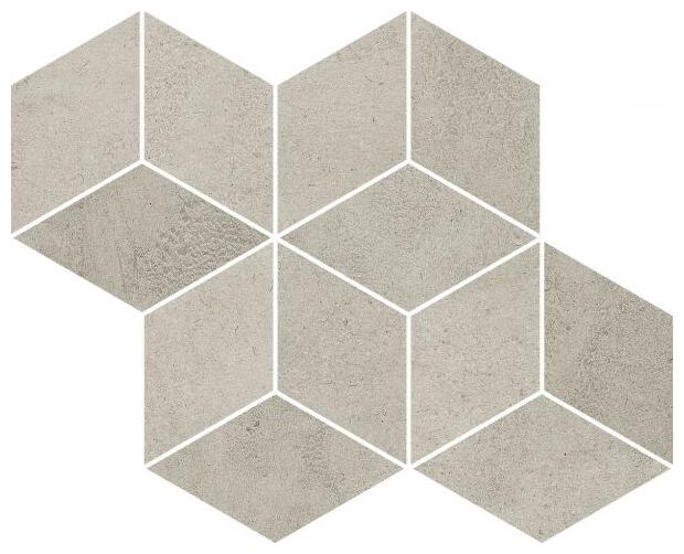 paradyż pure city grys romb hexagon mozaika 20.4x23.8 - zdjęcie główne