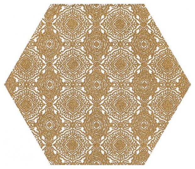 paradyż shiny lines gold e heksagon dekor 17.1x19.8 - zdjęcie główne