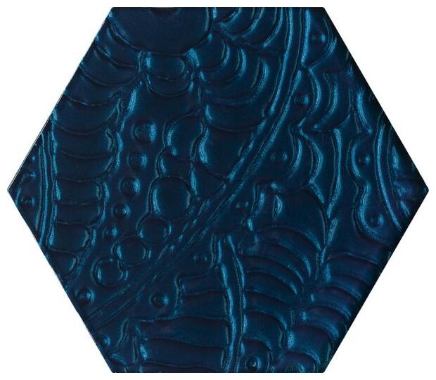 paradyż urban colours blue heksagon dekor szklany 17.1x19.8 - zdjęcie główne