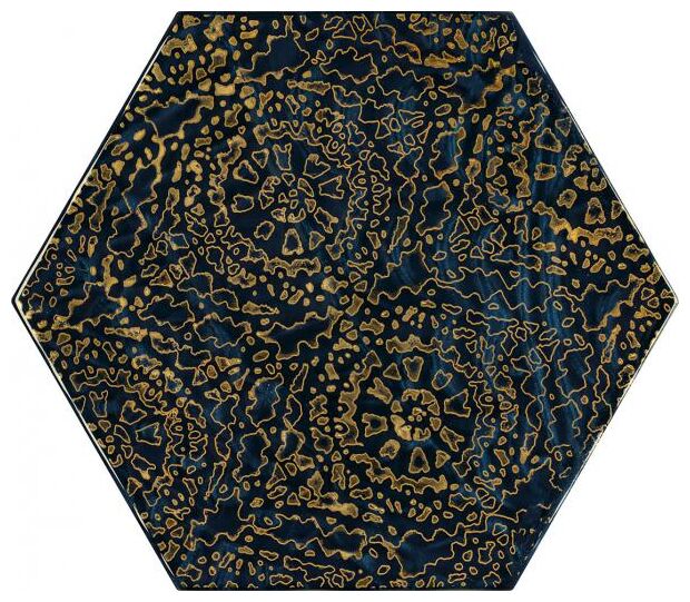 paradyż urban colours blue a heksagon dekor szklany 17.1x19.8 - zdjęcie główne