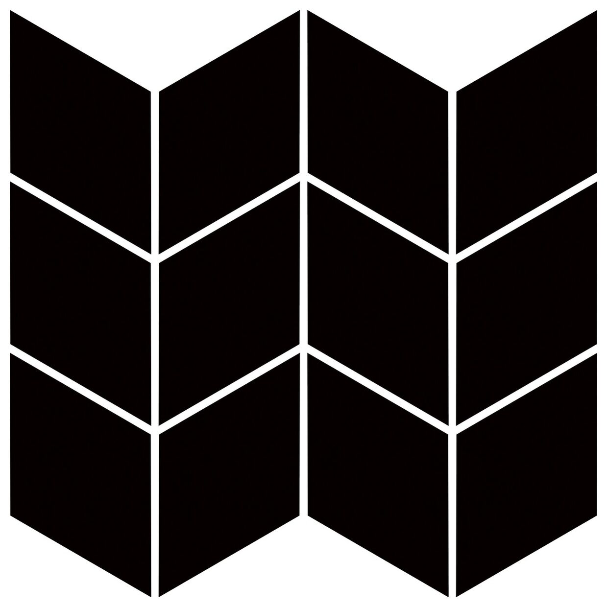 paradyż nero romb braid uniwersalna mozaika gres 20.5x23.8 - zdjęcie główne