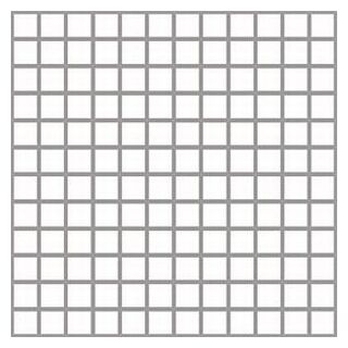 Błyszcząca mozaika gresowa Altea Bianco K.2,3x2,3 z regularnym wzorem kwadratow 2,3x2,3 cm