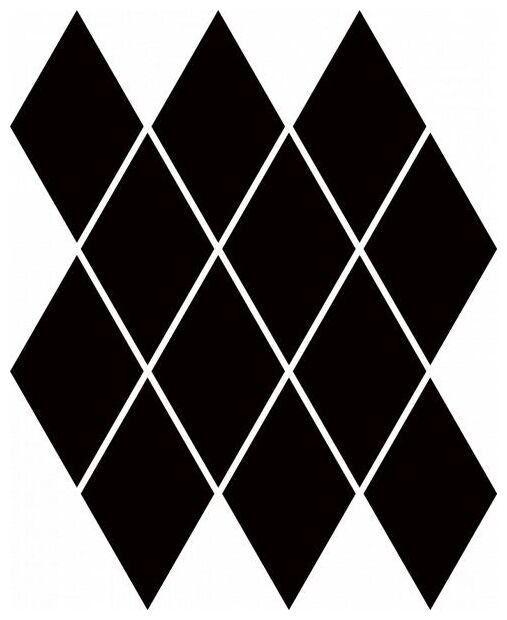 paradyż nero romb pillow uniwersalna mozaika gres 20.6x23.7 - zdjęcie główne