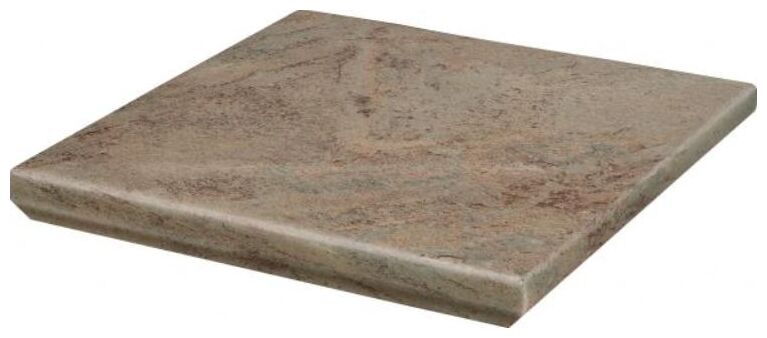 Mattone Pietra Beige stopnica narożna 33x33 w beżowym odcieniu z delikatnymi kamiennymi żyłkami