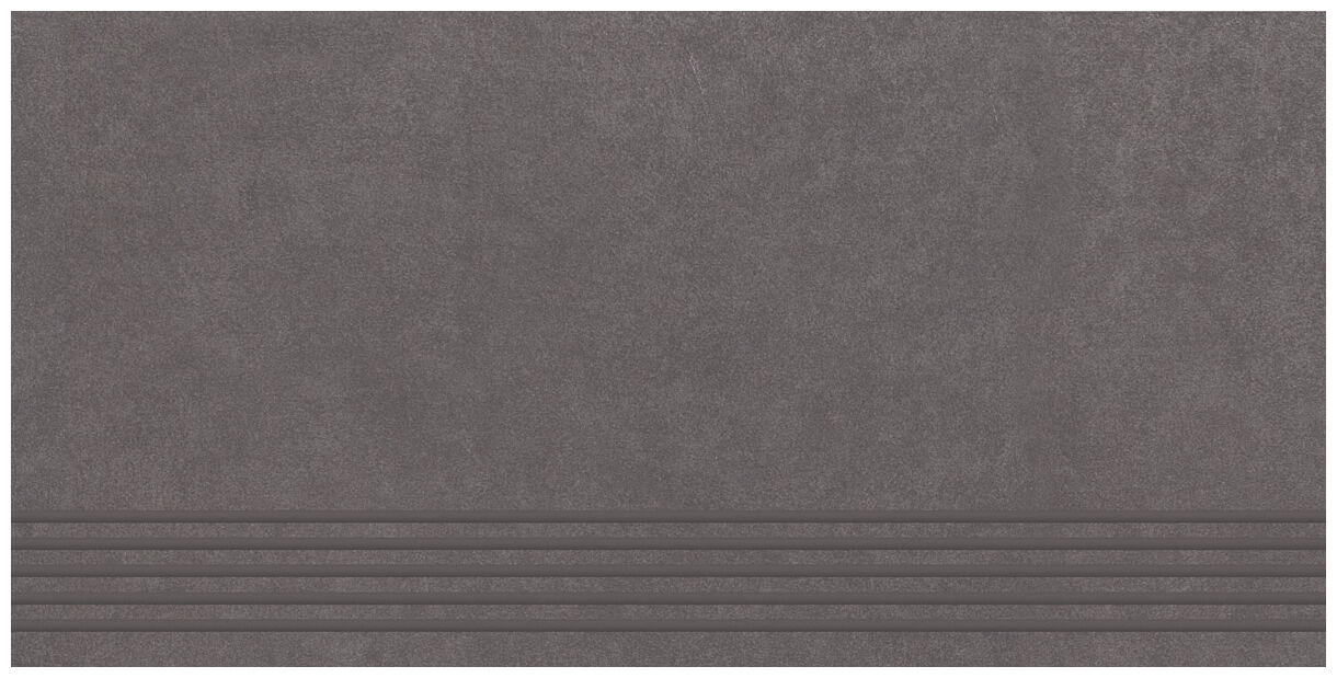 paradyż intero grafit stopnica prosta nacinana mat 29.8x59.8 - zdjęcie główne