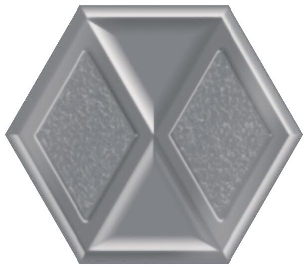 paradyż morning silver heksagon dekor 19.8x17.1 - zdjęcie główne