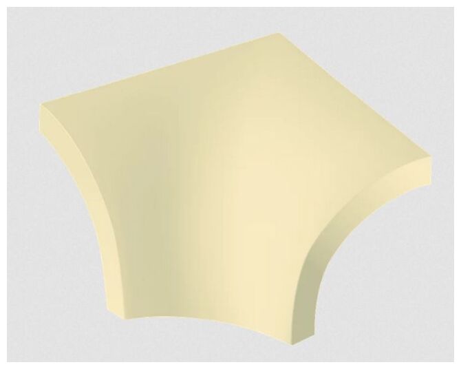 paradyż gammo colours waniliowy kształtka f mat 3x4 - zdjęcie główne