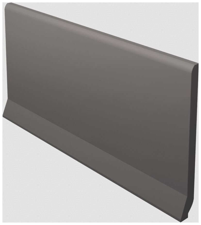 paradyż bazo nero cokół wywinięty ostry monokolor mat 10x19.8 - zdjęcie główne