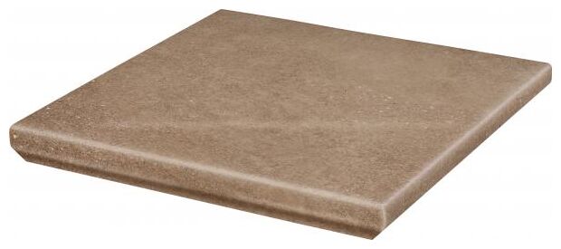 Paradyż Mattone Sabbia Brown stopnica Narożna Kapinos 33x33 - duża stopnica klinkierowa na schody