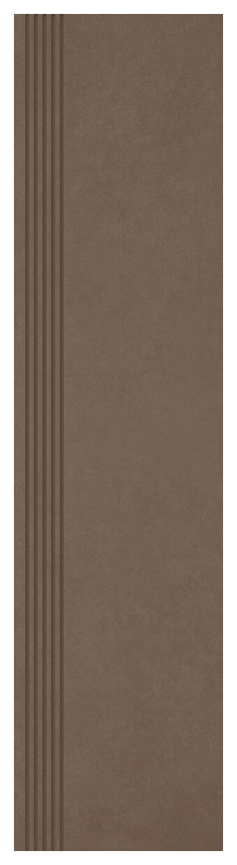 paradyż intero brown stopnica prosta nacinana mat 29.8x119.8 - zdjęcie główne