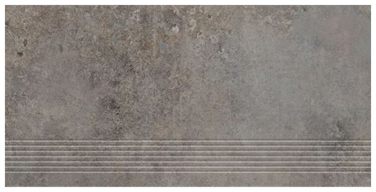 Paradyż Archicross Concept Grey stopnica prasowana 29.8x59.8 - szara stopnica gresowa imitująca beton