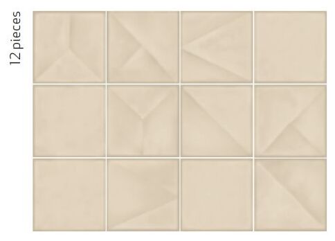 Valenova Taupe LT płytka ścienna w beżowym kolorze z matowym geometrycznym wzorem - zdjęcie nr: 3