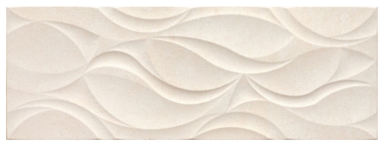 Beżowa płytka dekoracyjna 3D Vosgos H/R Rektyfik 32x90 z matowa strukturalna powierzchnia