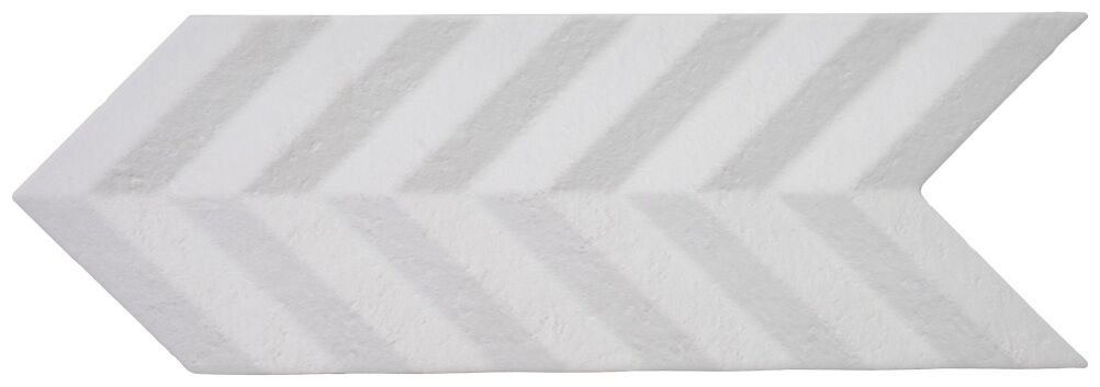 Biała płytka ścienna Fold White 15x38 z matową fakturą i wzorem klasycznej jodełki