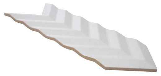 Biała płytka ścienna Fold White 15x38 z matową fakturą i wzorem klasycznej jodełki - zdjęcie nr: 2